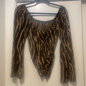 Nasty Gal zebra bodysuit